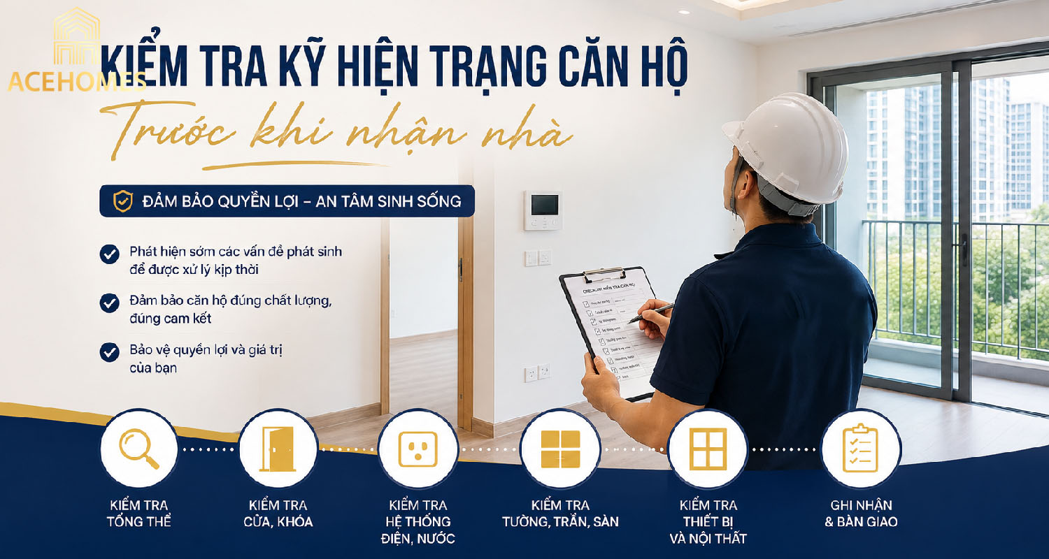 Không kiểm tra kỹ hiện trạng căn hộ trước khi nhận nhà
