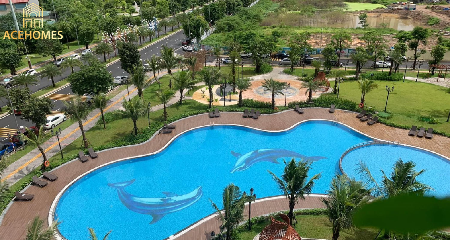 Hệ thống bể bơi và khu thể thao