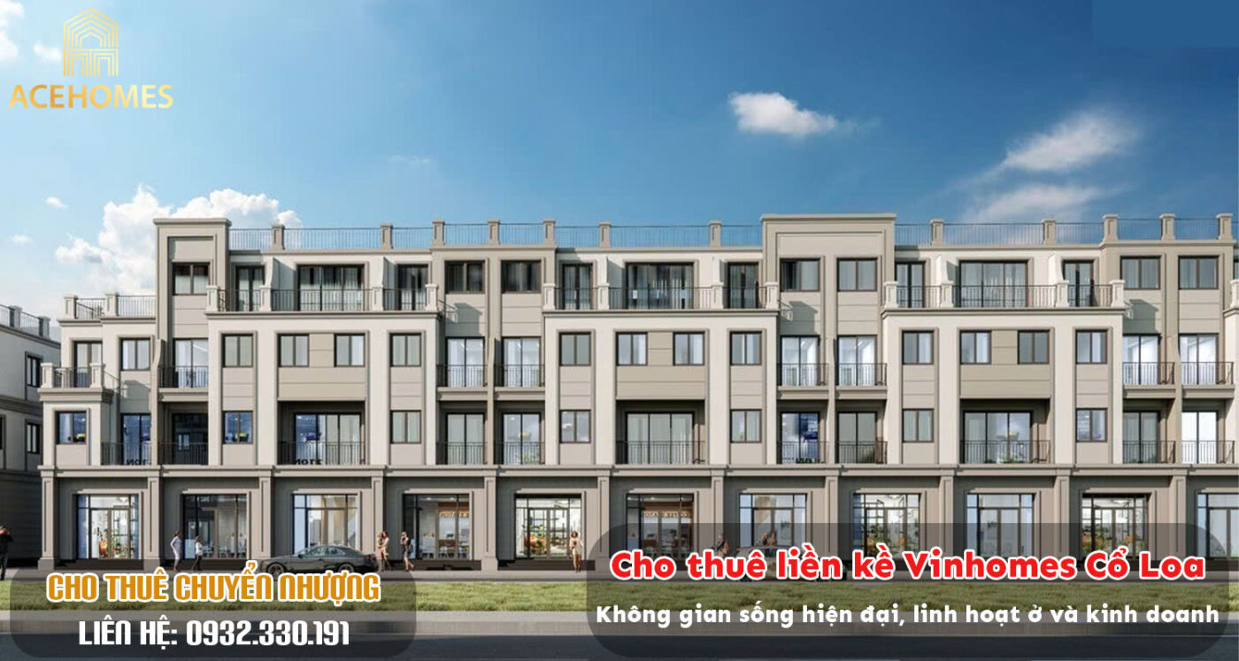 Cho thuê liền kề Vinhomes Cổ Loa – Không gian sống hiện đại, linh hoạt ở và kinh doanh