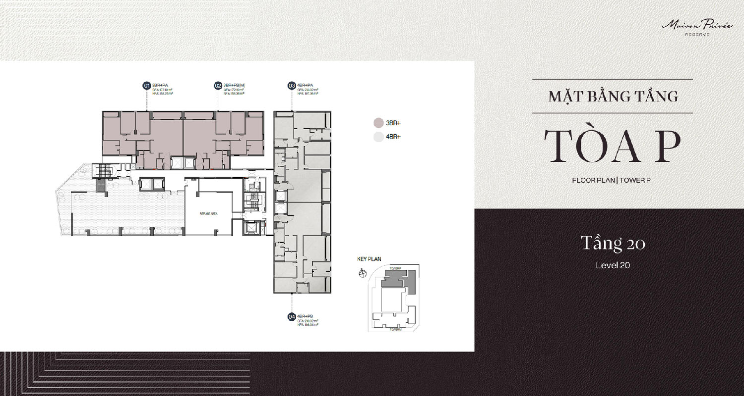 Mặt bằng Tòa P – Maison Privée Reserve