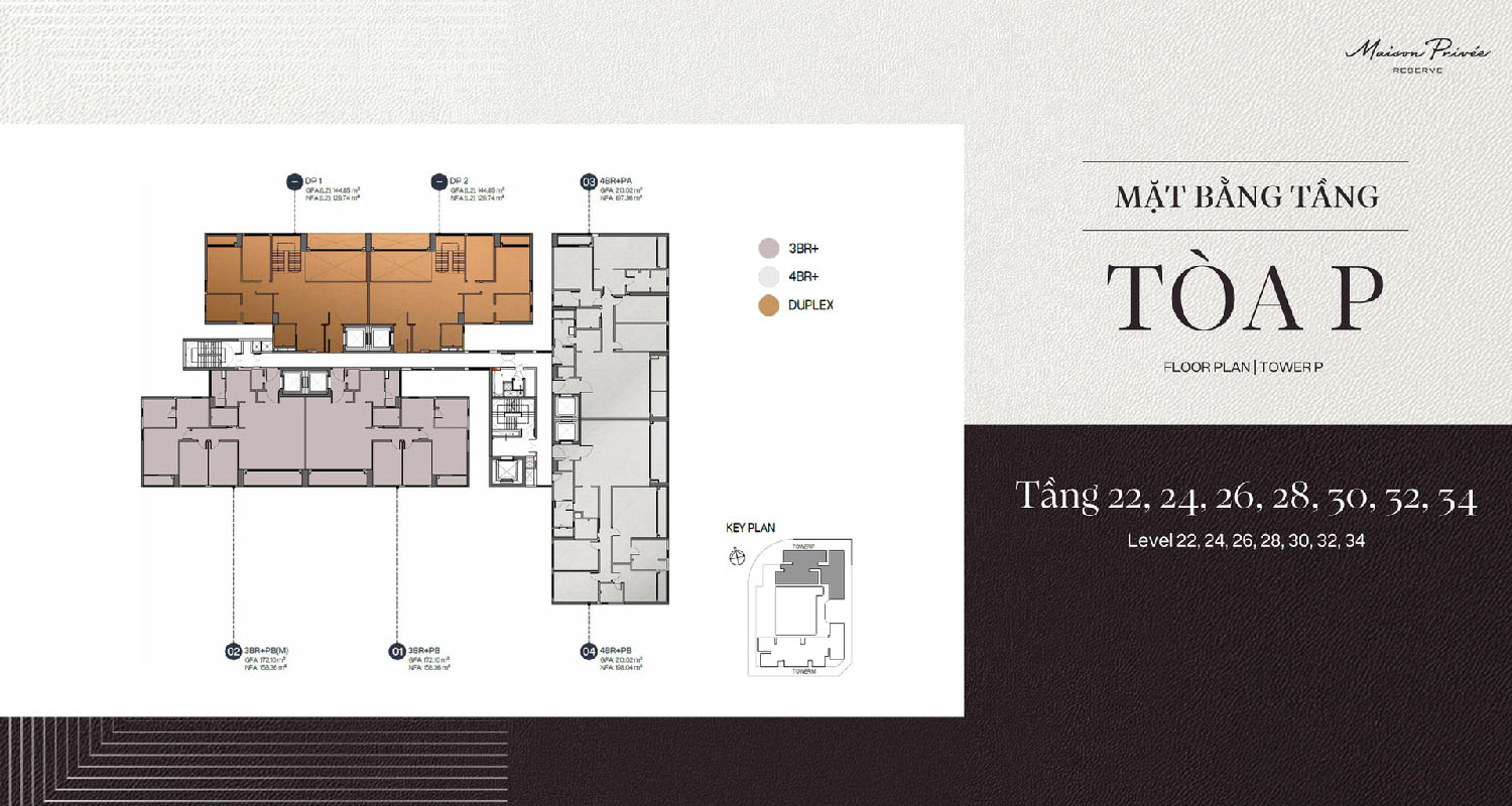 Mặt bằng Tòa P – Maison Privée Reserve