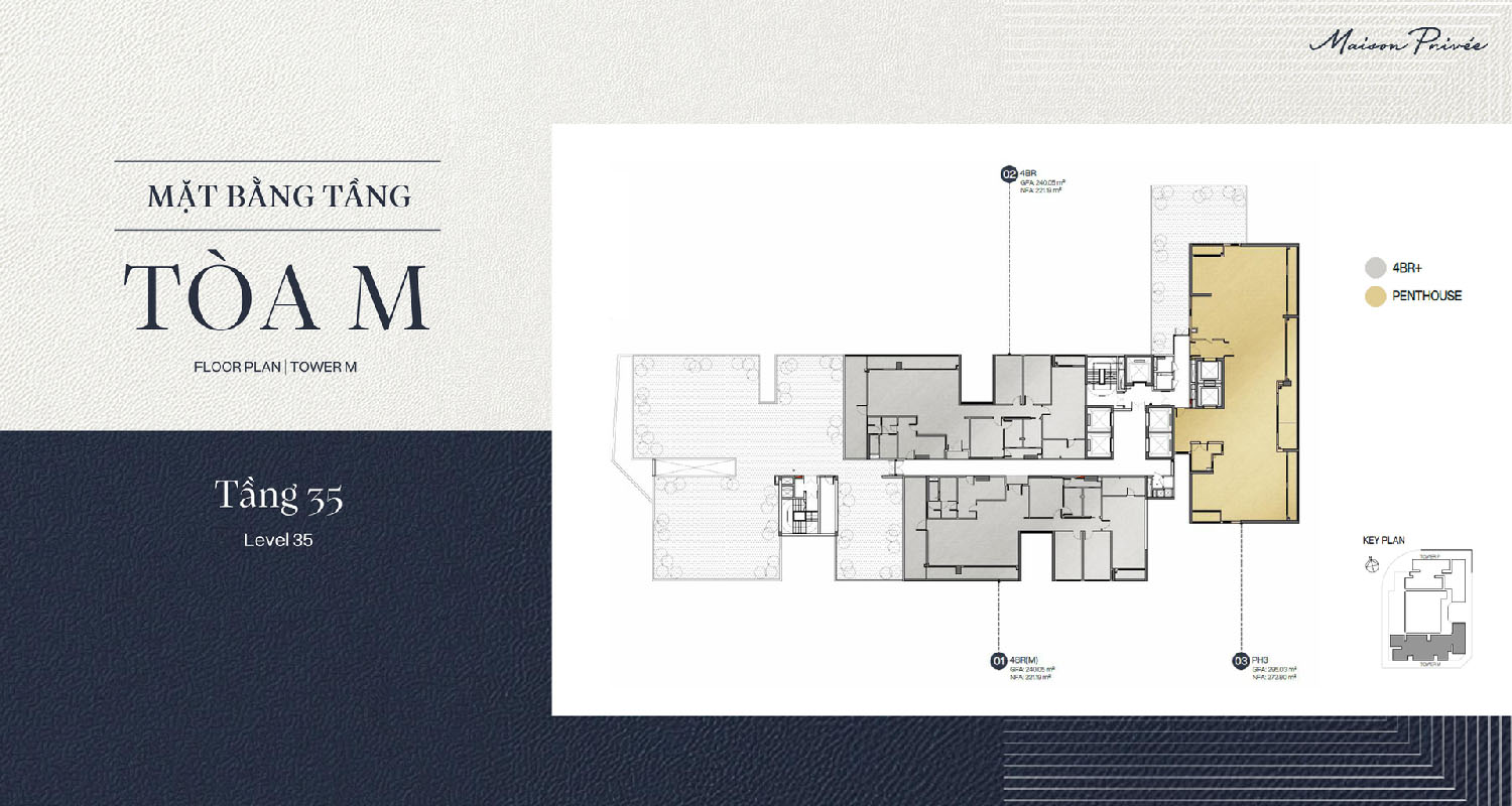 Mặt bằng Tòa M – Đa dạng loại hình
